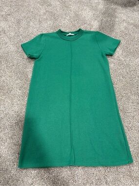 Copper Key Emerald Green Short-Sleeve Mini Dress